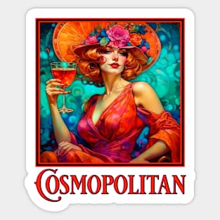 Art Nouveau Cosmopolitan Sticker
